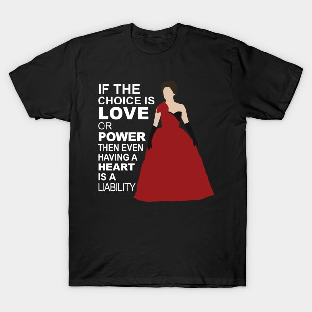 Cora - Love or Power - White Text T-Shirt by eevylynn